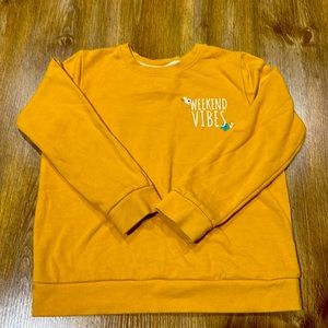 Mustard Sweatshirt girls size large Cat & Jack